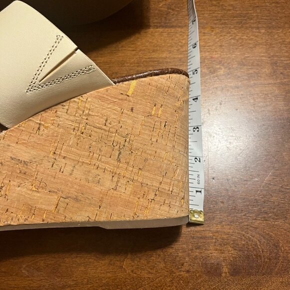 Sam Edelman Damara Wedge Sandals cream leather 11 41 - Picture 9 of 9